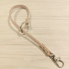 キーリング 細い ヌメ革 キーホルダー チャーム ストラップ