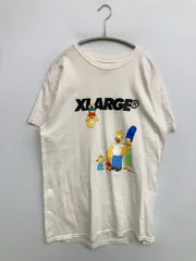 XLARGE エクストララージ Tシャツ/カットソー M ホワイト 前面プリント バックプリント ブランドロゴ ミドル丈 半袖 クルーネック(丸首)