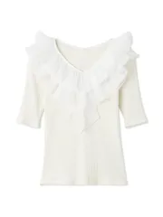 新品 [スナイデル] フリルカラーカットプルオーバー SWCT254045 レディース IVR Free Size