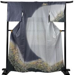 訪問着 辻ヶ花 黒 白 グラデーション - メルカリ