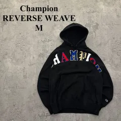 極希少【Champion】チャンピオン（M）リバースウィーブ＊パーカー＊ビッグロゴ＊プルオーバー＊ワッペンロゴ＊マルチカラー