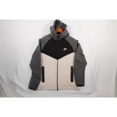 ナイキ テックフリース フルジップ フーディ グレー/ブラック/ベージュ 中古良品