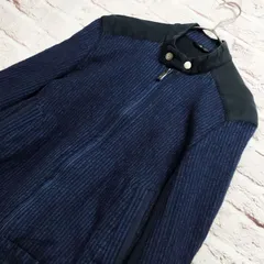 【日本製】LANVIN 切り返しデザイン スタンドカラー ジャケットのサムネイル