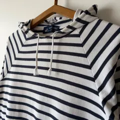 セントジェームス パーカー SAINT JAMES pul over hoodie white/navy T4のサムネイル