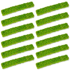 ジオラマ 植栽 ミニチュア 小物 植物 風景 草 花 木 箱庭 12本 セット イエロー×グリーン [イエロー×グリーン]