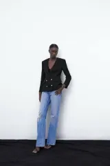 ZARA ザラ ツイード ブラック ジャケット S タグない新品