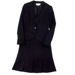 エスプリミュール ESPRITMUR スーツ 上下セットアップ ラメ オープンカラー ジャケット スカート 黒 ブラック 7 春夏