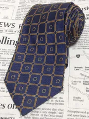 ブルックスブラザーズ BROOKS BROTHERS 良品 微光沢 ネクタイ アメリカ製 シルク100% パターン柄 ミックス T-005918 ゆうパケット