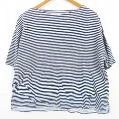 オーチバル ORCIVAL オーシバル バスクシャツ カットソー Tシャツ 半袖 リネン 1 ホワイト ネイビー ボーダー kz14248