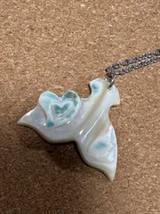 夜光貝ネックレス(yst6)ホエール×ハート