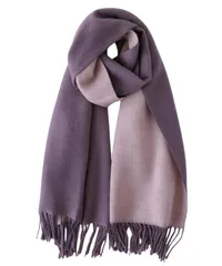 [Elixio] [エリクシオ] マフラー ストール レディース 大判 リバーシブル カシミヤタッチ 柔らかい あたたかい コンパクト 可愛い お洒落 上品 無地 プレゼント 秋 冬 (パープル×ピンク) [パープル/ピンク]