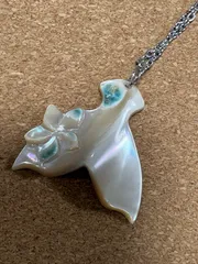 夜光貝ネックレス(yst7)ホエール×プル