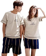 新品 [ＪＵＴＡＯＰＩＮ＼ジュタオピン] 部屋着 レディース セットアップ 半袖パジャマ レディース ペアパジャマ カップル 夏 ルームウェア レディース 夏 パジャマレディース半袖 夏用パジャマレディース 夏 パジャマ メンズ パジャマ ルームウェア おしゃ
