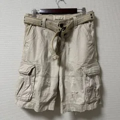 (^w^)b abercrombie アバクロンビー カーゴショートパンツ 無地 カジュアルパンツ ハーフパンツ 春夏 ヴィンテージ ビンテージ ストリートファッション アウトドアイベント 普段使い ベージュ 薄茶 メンズ サイズ 16 OM10914HG