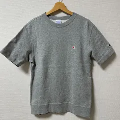 ビックサイズ！XXLサイズ (^w^)b champion チャンピオン 半袖 Tシャツ リラックスフィット スウェットシャツ トレーナー パーカー オールシーズン ルームウェア コットン100％ Cotton100％ グレー 灰 メンズ OM10926HG