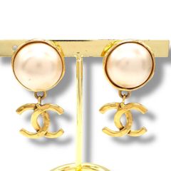 CHANEL シャネル ヴィンテージ イヤリング ココマーク パール 96A