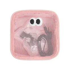 ideamall メッシュ ポーチ ミニ 小さめ コンパクト サニタリー メイク コスメ かわいい (ピンク) [ピンク]