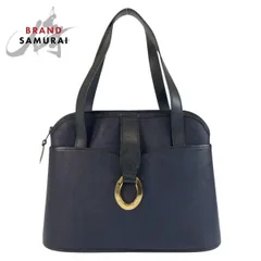 美品 クリスチャンディオール ヴィンテージ トロッター ネイビー ゴールド金具 PVC/レザー ハンドバッグ ショルダーバッグ 600805【中古】