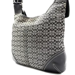 COACH y2k signature canvas leather shoulderbag コーチ シグネチャーキャンバスレザー素材ショルダーバッグ 斜め掛け 型番6386 ブラックグレー
