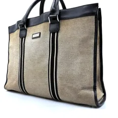 BURBERRY BLACK LABEL canvas leather business totebag バーバリーブラックレーベルキャンバスレザー素材トートバッグ ベージュブラック A4収納可能 男女兼用