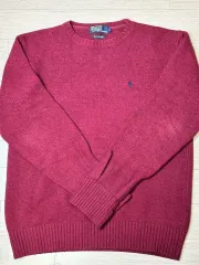 ポロラルフローレン ラムウール ニット L バーガンディ