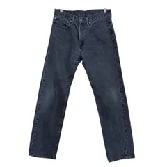 00s Levi's リーバイス 505 ブラックデニムパンツ メンズW34 L34 古着 2013年製 ヴィンテージ VINTAGE アメカジ 505-0260 後染め 墨黒 フェードブラック ジーンズ ジーパン テーパード ストレート【デニムパンツ】