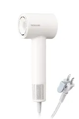 テスコム (TESCOM) ドライヤー I字型 マイナスイオン 軽量 コンパクト 冷温風 静音 ラク抜きプラグ ホワイト TD760A-W/ a7c36ade