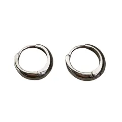 フープピアス つけっぱなし メンズ リング ピアス レディース 小さめ 付けっぱなし 錆びない フープ リングピアス ステンレス 金属アレルギー 金アレ 外れにくい (シルバー, 16mm) [シルバー] [16mm]