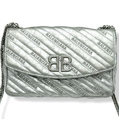 美品❣️balenciaga ショルダーバッグ キルティング シルバー - メルカリ
