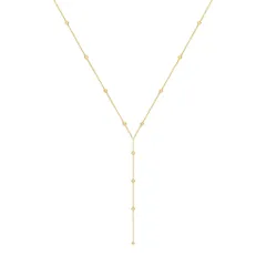 [Liebendo] ネックレス レディース チェーン ステンレス 細め 華奢 繊細 ベネチアンチェーン Ｙ字 シルバー ゴールド 可愛い シンプル おしゃれ 普段使い 調節可能 ギフト チョーカー ロングネックレス 可愛い (ゴールド) [ゴールド]