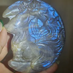 シラーくっきり!  サンムーンストーン 九尾&お月様