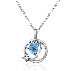 [Liebendo] ネックレス レディース ジュエリー necklace for women 惑星型 鎖骨チェーン トレンド 純銀シルバー925 金属アレルギー 可愛い 女性 彼女 妻 クリスマス プレゼント 誕生日 jewelry シルバー  [タイプA]