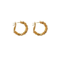 ピアス レディース フープピアス キラキラ キャッチレス クリップ式 可愛い 華やか ペア パーティー ギフト フープ つけっぱなしピアス 錆びない 小さめ 小さい 小ぶり 可愛い おしゃれ かわいい (ゴールド) [ゴールド]