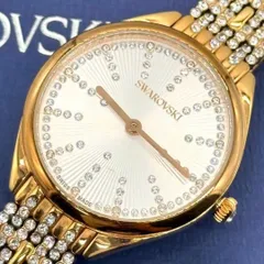 現行 稼働 スワロフスキー SWAROVSKI アトラクト 腕時計 クォーツ ピンクゴールド ローズゴールド ラインストーン クリスタル パヴェ  Attract cr1のサムネイル