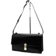 使用わずか THE ROW ザロウ クレア 2way ショルダーバッグ クラッチバッグ セカンドバッグ ブラック レザー W1465-L60 3579のサムネイル