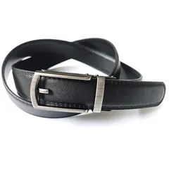 【新品】 [PARIS 16e] ベルト メンズ オートロック 紳士 スーツ ビジネス カジュアル 30mm幅 コンフォート バックル 穴なし 無段階 ゴルフ 就活 仕事 No.1 黒 0