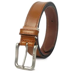 【新品】 ベルト 35mm 118cm 日本製 牛革 レザー ダブルステッチ 1