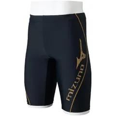 新品 [ミズノ] 水泳 フィットネス水着 ジム ハーフスパッツ N2JBC111 メンズ S ブラック/ゴールド