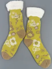 【中古】衣類 うさぎ もこもこルームソックス イエロー 22～24cm 「ちいかわ なんか小さくてかわいいやつ」