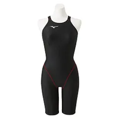 新品 MIZUNO(ミズノ)レース用競泳水着 レディース ストリームエース ハーフスーツ(レースオープンバック) N2MG0222 カラー:レッド サイズ:M FINA(国際水泳連盟)承認済み