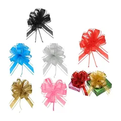 【新品】 PATIKIL 6個 大きなプルボウギフトラッピング 9