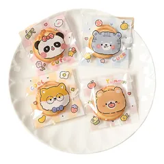 【新品】 ガス袋 お菓子 ラッピング 袋 食品用 OPP袋 付属粘着シール 豊富なデザインお選びいただけます opp袋 お菓子 食品 英字印刷付き 透明塑料包装袋 焼き菓子 食品対応 ミニ クッキー 個包装 サイドシール テ プ付き お菓子 シールあり ス 1
