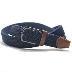 【新品】 [BEEL] ベール ゴムメッシュベルト ゴムベルト ベルト メンズ レディース ビジネス カジュアル 伸縮 編みこみ 大きいサイズ 140cm ネイビー 1