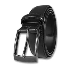 【新品】 [Ｇｒａｔｅｒ　ｔｈａｎ] ベルト メンズ 牛革 ビジネス ベーシック ピンバックル 大きいサイズ 普通サイズ 調整可能 黒 茶 全長125cm ウエスト115ｃｍまで対応 ([5] レザー黒×ブラックバックル) 0