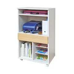 新品 アルファタカバ ランドセルラック 完成品 キャスター 国産 ランドセル収納 キャスター付き ラック リビング学習 大川家具 日本製 幅60cm コルト(ホワイト) ランドセル 収納 キャスター付き スリムのサムネイル