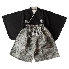 新品 [モクモフ] ベビー服 子供服 和服 袴セット セパレート mocmof ベビー 622-651065 ブラック L(90-100cm)