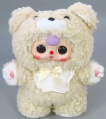 モンチッチ タヌキ ぬいぐるみ 昭和レトロ 花柄スタイ かわいい - メルカリ