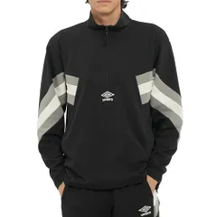 新品 【THE THIRD by UMBRO】ウォームアップハーフジップトップ UF5FJG11M_BK00_S