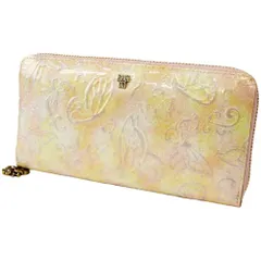 [ANNA SUI] [アナスイ] 長財布 蝶 ラウンドファスナー レディース アンティーク調 エナメル 牛革 パピオンri