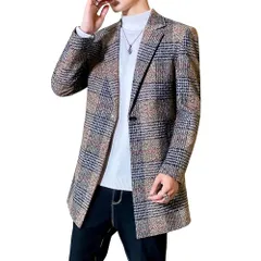 新品 [Artcons] コート メンズ ロング ジャケット チェスターコート ウール 薄手 秋冬 ビジネス 紳士服 防寒 通勤